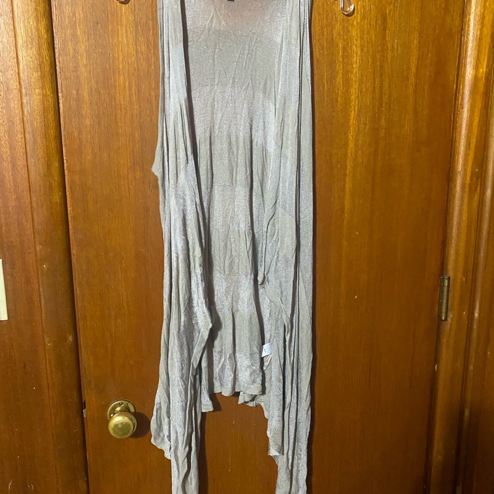 Jennifer Lopez Metallic Gray Camisole